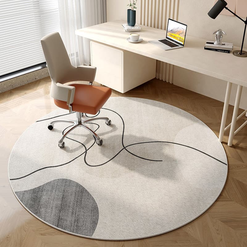 [Novo produto] Tapete Sala de estar Simples Redondo Doméstico Absorvente de Água Tapete Antiderrapante Resistente à Suje