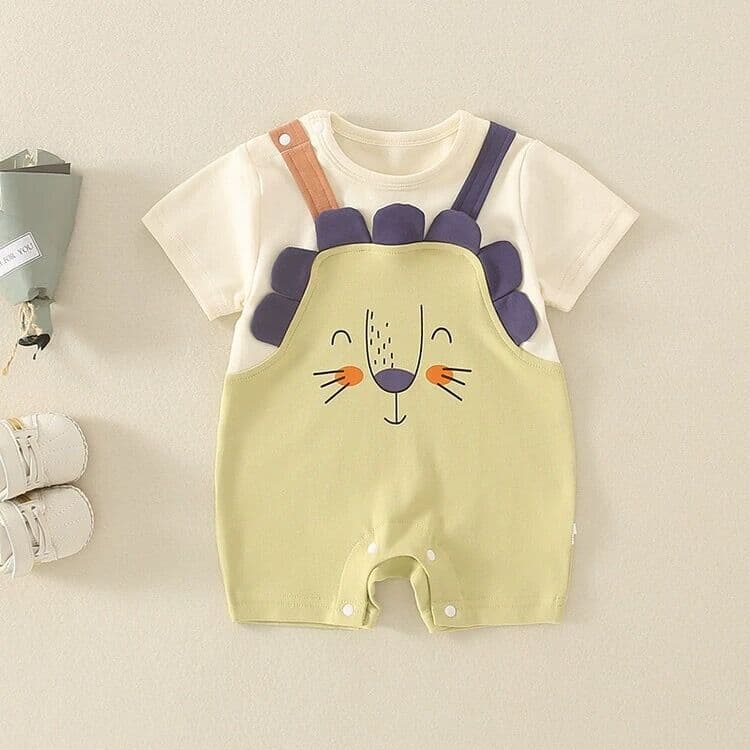 Bebê bebê de manga curta puro algodão macacão bebê menino roupas de verão bonito Super bonito bebê menina verão macacão 