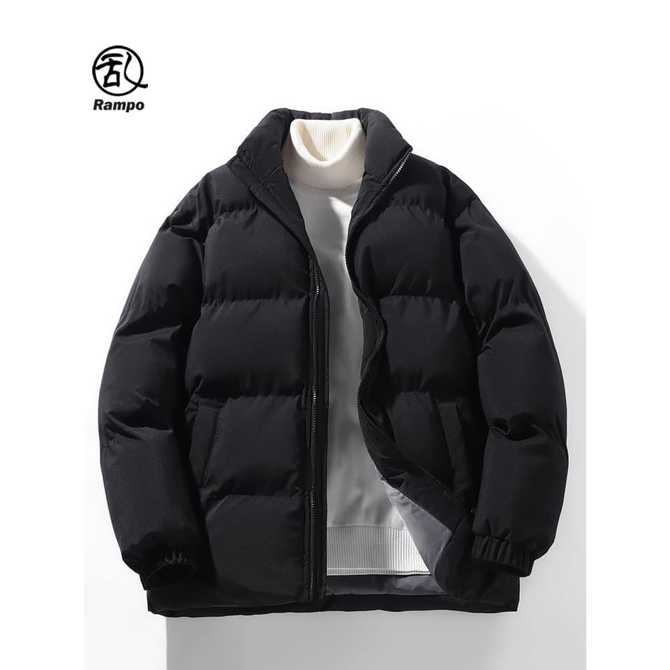 Jaqueta acolchoada masculina jaqueta de inverno curto pão jaqueta na moda cor sólida para baixo jaqueta acolchoada japon
