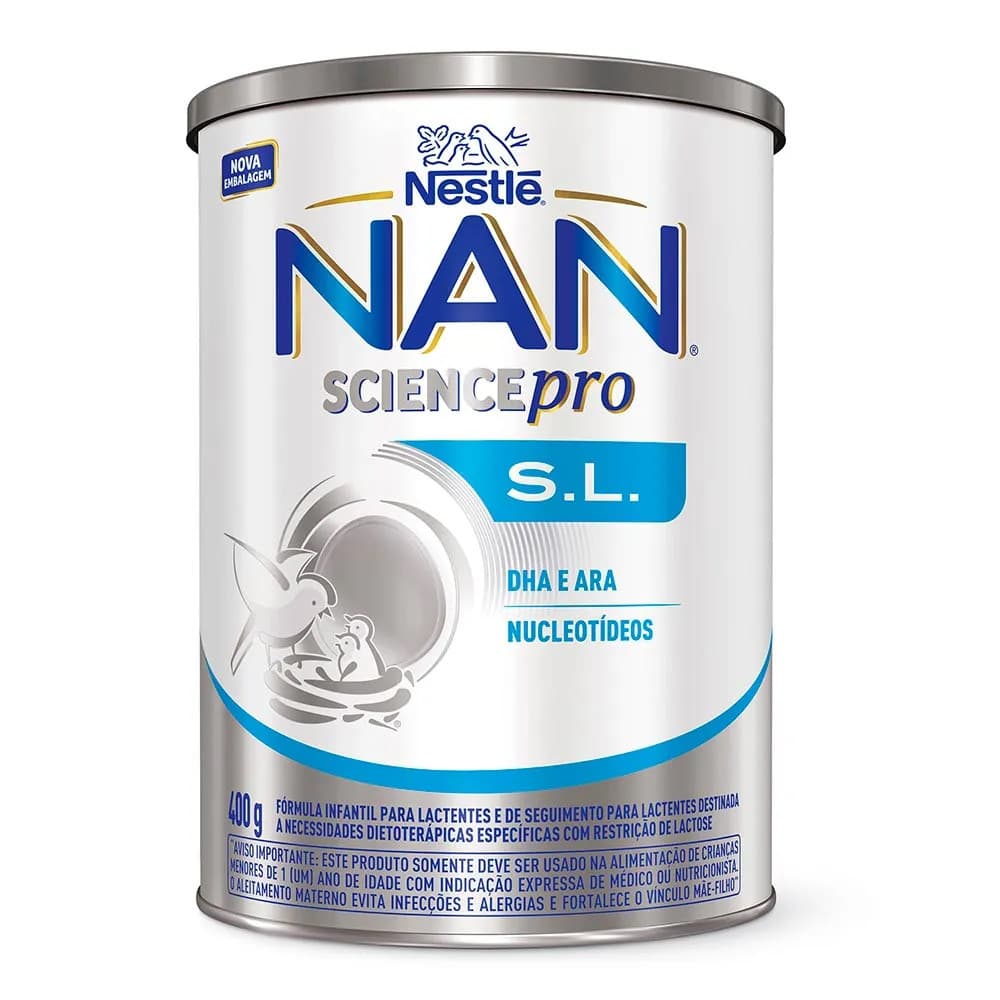 Fórmula Infantil Nan S.L. Sabor Baunilha 400g