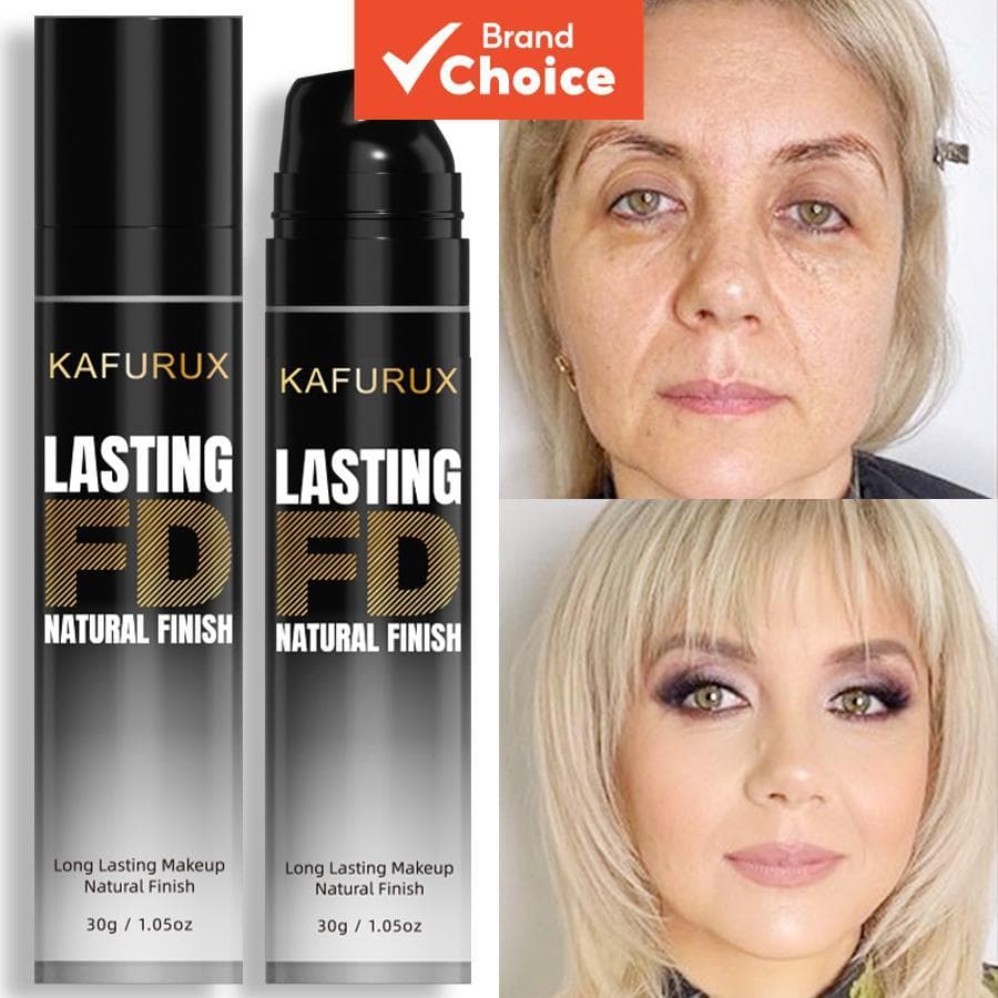 Creme de base líquida KAFURUX de cor facial, controle de oleosidade, corretivo fosco, à prova d'água, cobertura total,