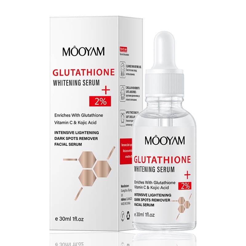 Solução de essência de glutationa hidratante iluminando o tom da pele desbota melanina vitamina C Koji ácido VC essência