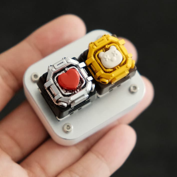 Cápsula de espaço única keycap único teclado mecânico tampa foguete martelo resina bonito legal estilo mecânico keycap e