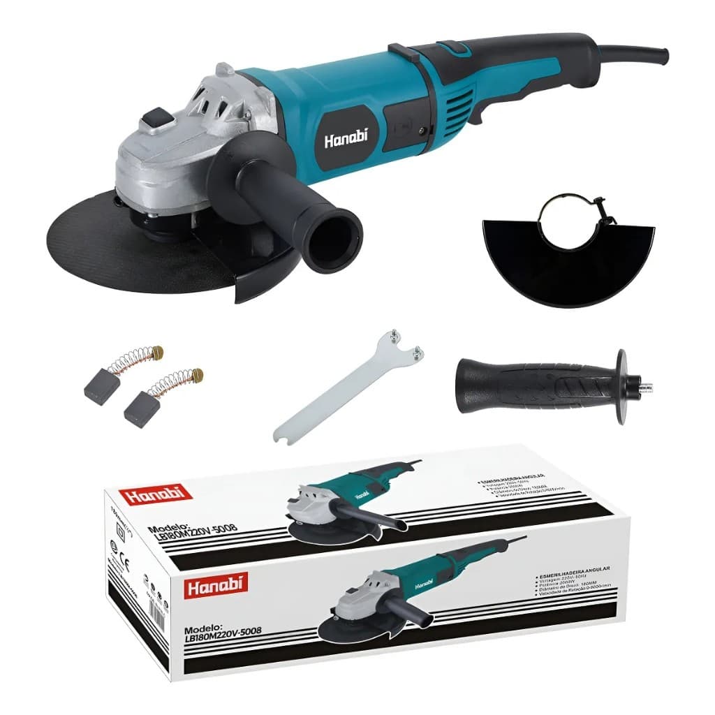 【Hanabi】Esmerilhadeira Lixadeira Angular Profissional 2000w 180mm