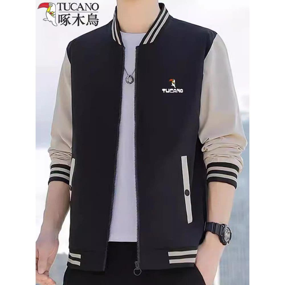 Woodpecker jaqueta masculina primavera outono Casual gola de beisebol jaqueta na moda masculino All-Match vestido roupas