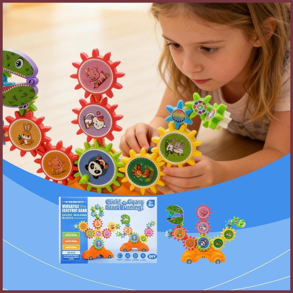 Engrenagem Brinquedos De Construção Blocos Educativos Crianças Brinquedo Educativo Para Meninos Meninas Pré-Escolares Ca