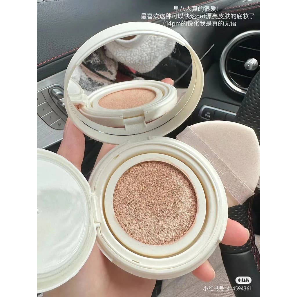 Zenn.th Almofada Corretivo Base Líquida Pele Cremosa Natural de Longa Duração Anti-Take-off Pele Seca Base Líquida À Pro