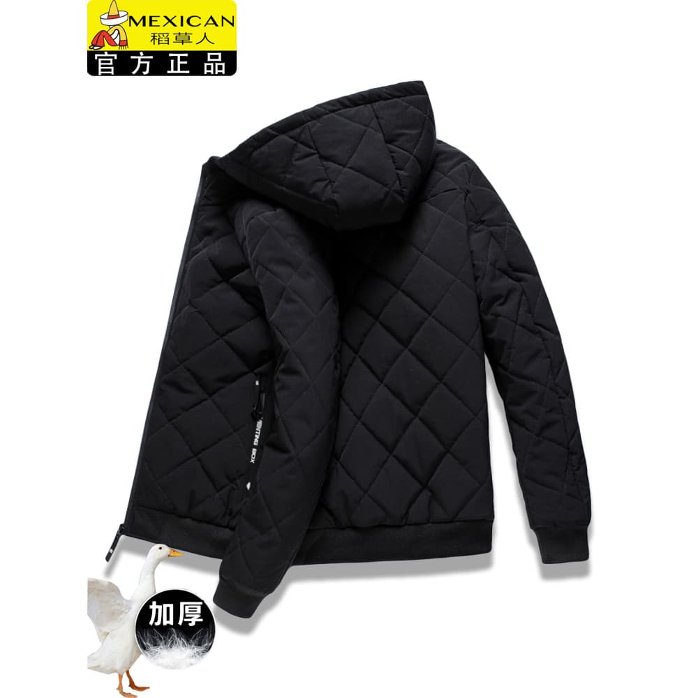 Espantalho outono inverno masculino jaqueta acolchoada engrossado quente acolchoado jaqueta masculina à prova de vento j
