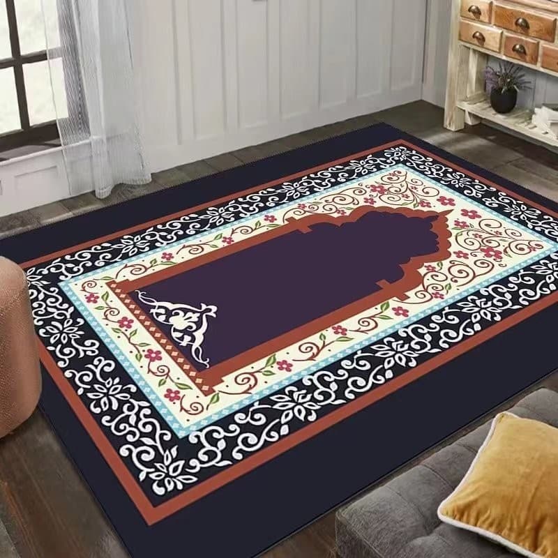 [Novo produto] dobrável lavável sala de estar dourado diamante velo tapete estilo étnico antiderrapante tapete impresso
