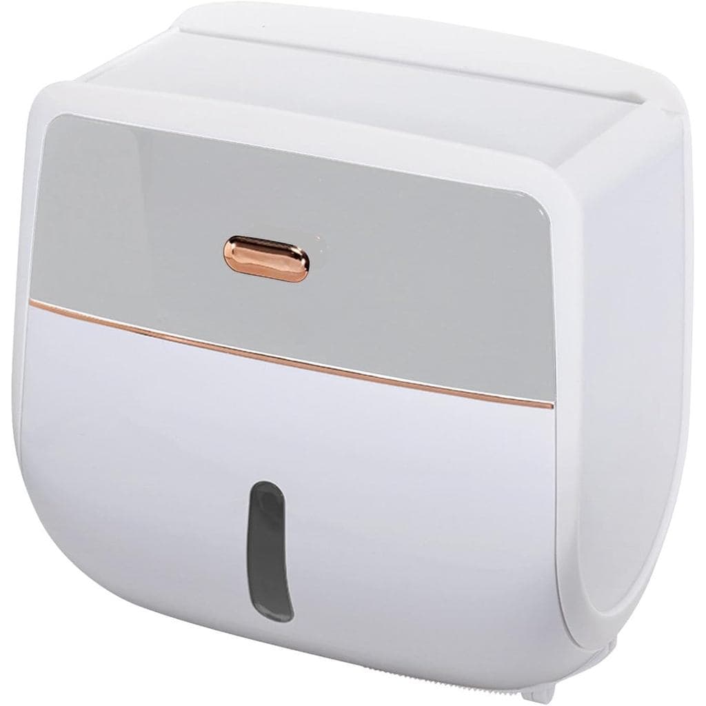 Suporte de Papel Higiênico para Montagem na Parede, Suporte Autoadesivo para Toalhas de Papel com Gaveta e Prateleira, D