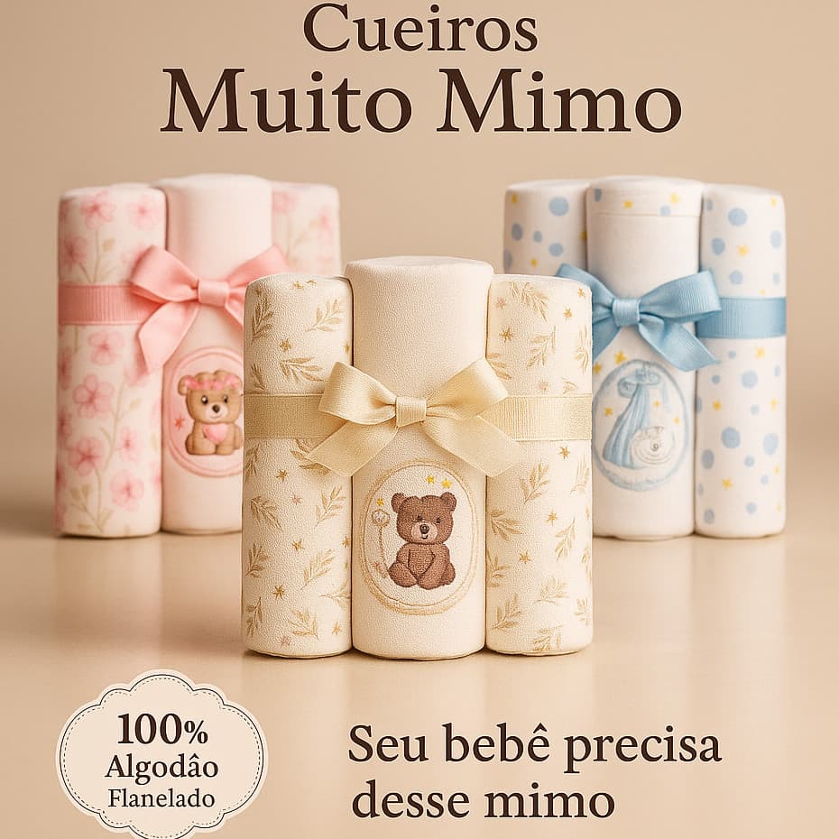 Kit 3 Cueiro Flanelado Bebê 80x80cm Manta Cueiro Estampado 100% Algodão Recém-Nascido Enxoval Maternidade Menino Menina