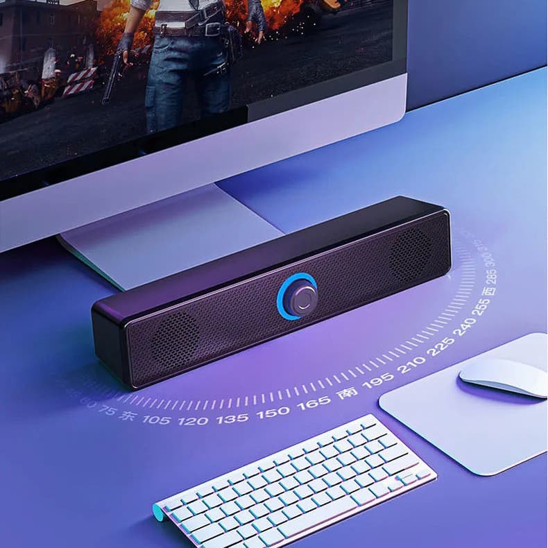 Mini alto-falante 5.1 canais bluetooth alto-falante duplo desktop computador desktop tira longa Subwoofer bluetooth