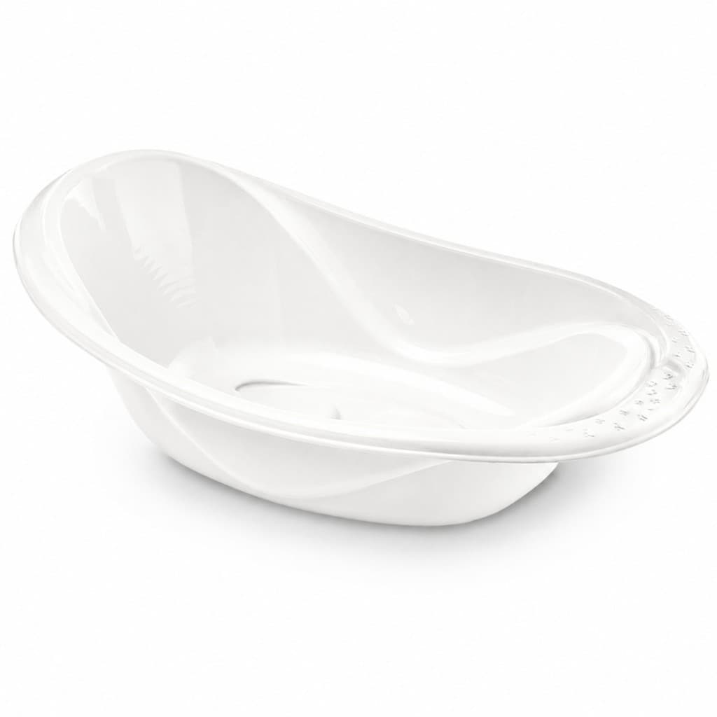 Banheira Bebe Branco Segura Resistente 20 Litros Saboneteira