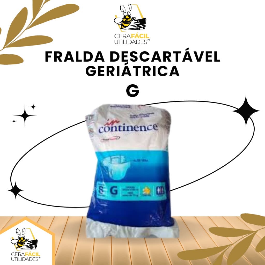 8un Fralda Geriátrica Descartável G - In Continence