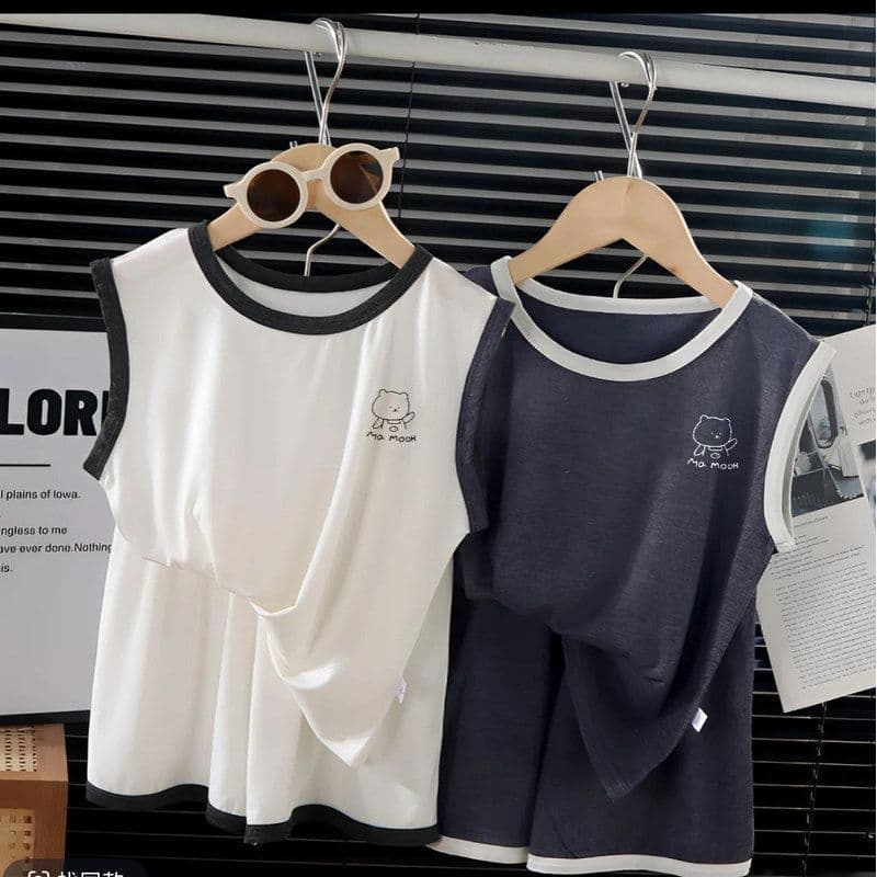Modal meninos verão novo estilo colete verão bebê menina Shorts meninas crianças roupas atacado fresco
