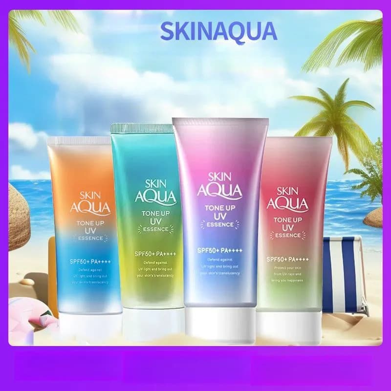 SKIN AQUA Protetor Solar Com Isolamento De Arco-Íris Fps50 Hidratante Facial UV Cuidados A Pele Sensação De Luz À Prova 