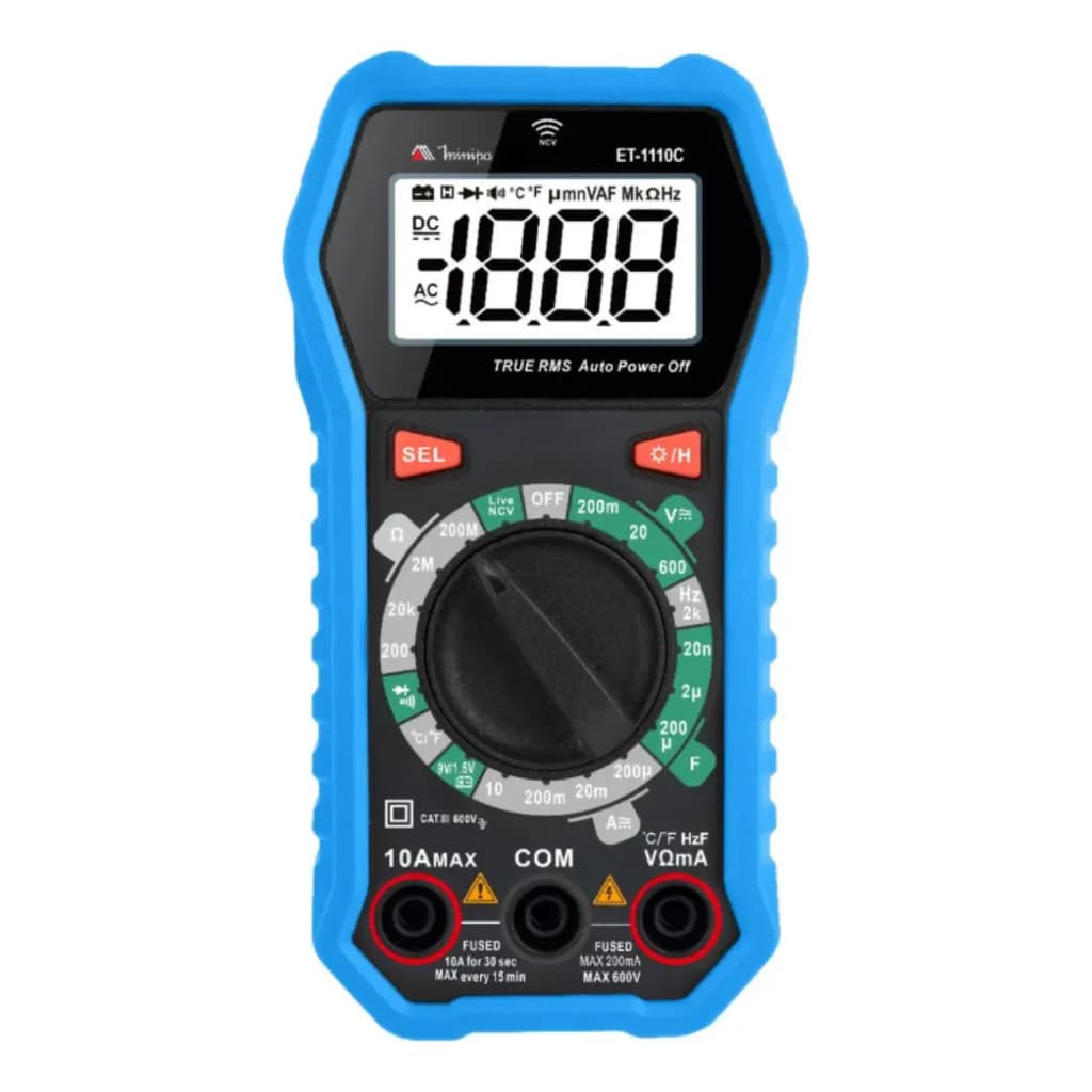Multímetro Digital Et-1110c Minipa Cat Iii True Rms Visor Facil Medição