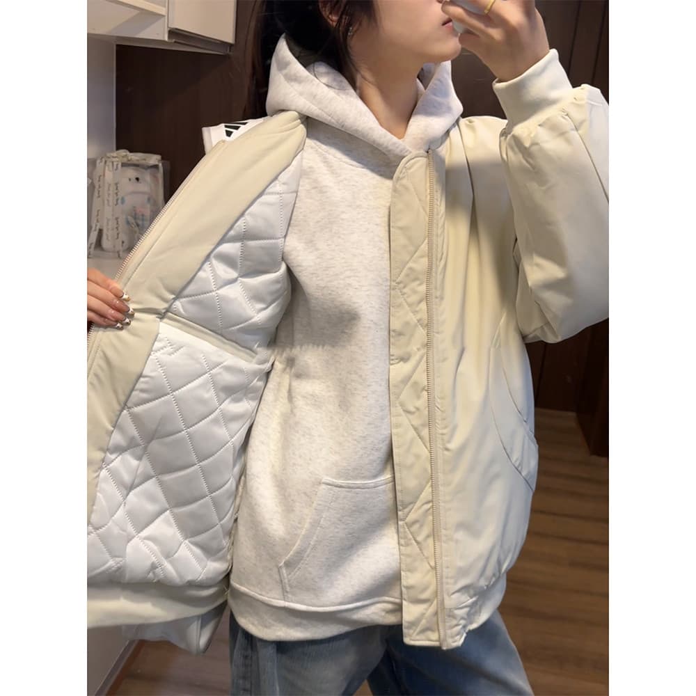 Cáqui estilo americano ma1 jaqueta de vôo acolchoado jaqueta masculina inverno engrossado jaqueta quente Street Wear cur