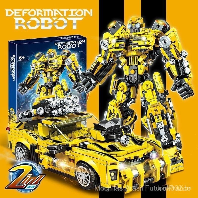 Compatível com brinquedos LEGO, Transformers, Blocos de Montar Gigantes, Bumblebee, Optimus Prime.