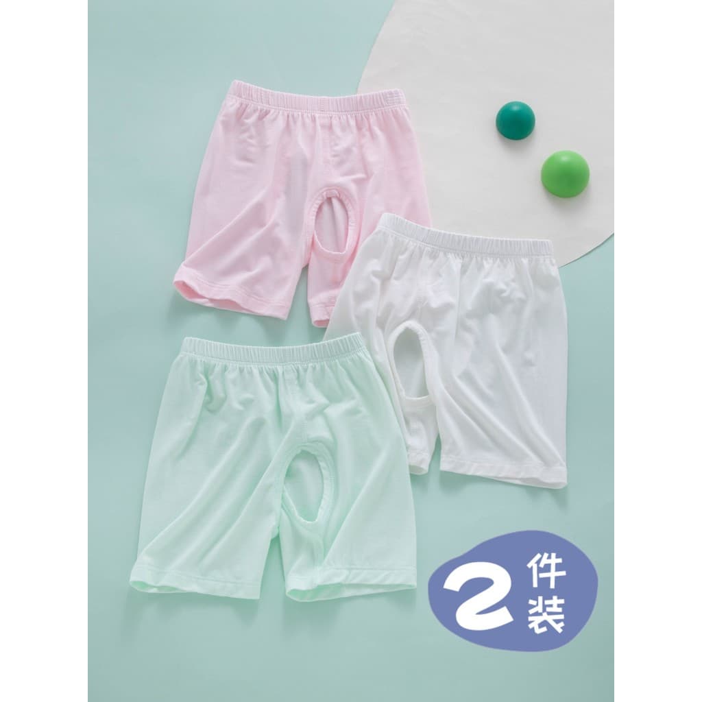 Calças de virilha aberta feminino bebê pequeno mês idade parar fraldas Shorts do bebê exterior Wear verão estilo fino ve