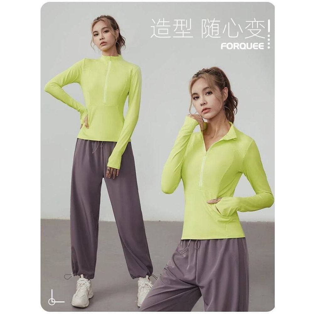 Roupas de Fitness terno feminino Pilates Yoga roupas terno avançado mais magro olhar de manga comprida correndo terno es