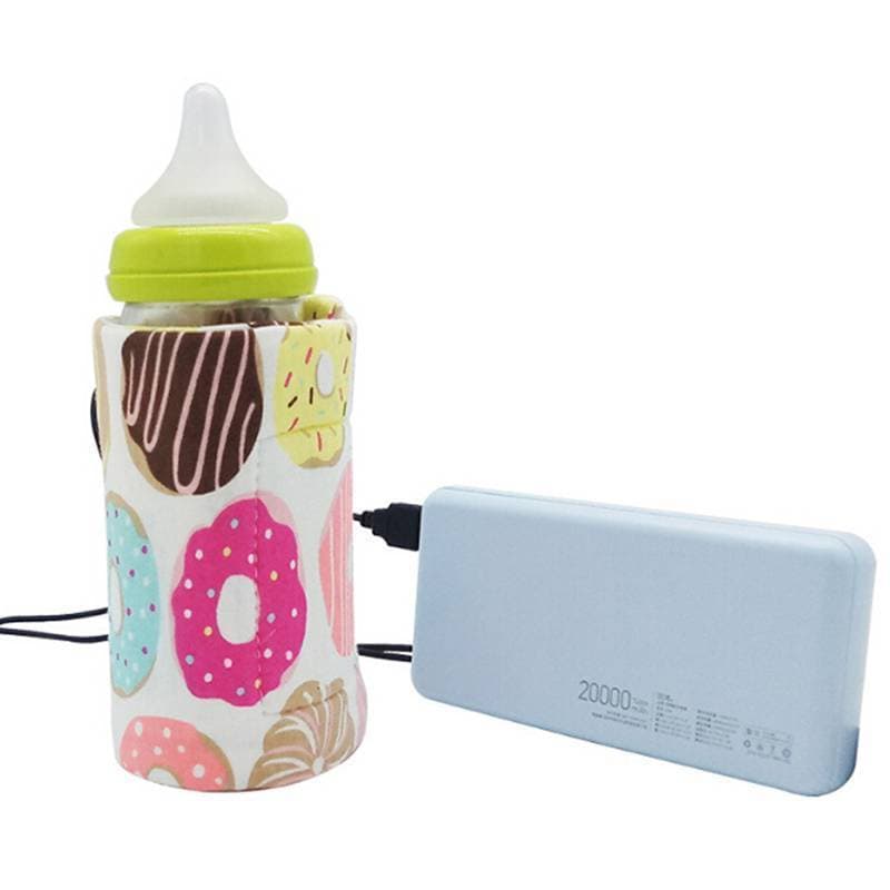 [Dhiint] Aquecedor De Mamadeiras Portátil Viagem Bebê Crianças Leite Água Capa USB Bolsa Macia