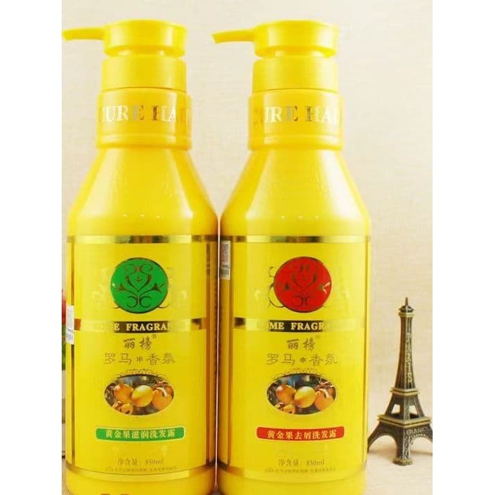 Lista romana aromaterapia fragrância frutas douradas shampoo hidratante Anti-caspa controle de óleo shampoo condicionado