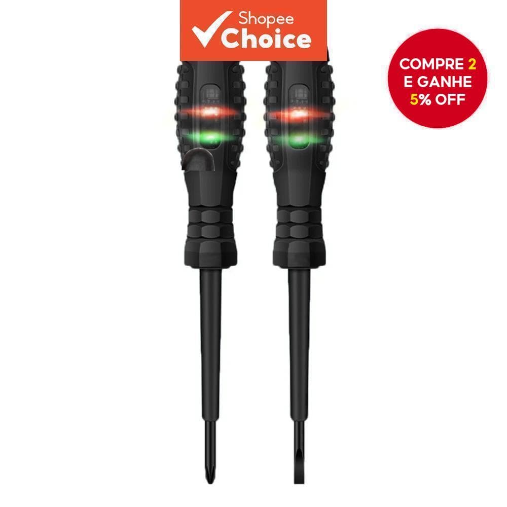 Caneta De Teste De Tensão Digital 200-500V AC Detector De Indução Sem Contato Com Chave De Fenda Magnética De Dupla Fina