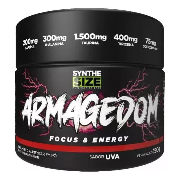 Pré Treino Armagedom 200mg Cafeína por Dose 150g Synthesize Nutrition - Suplemento Alimentar