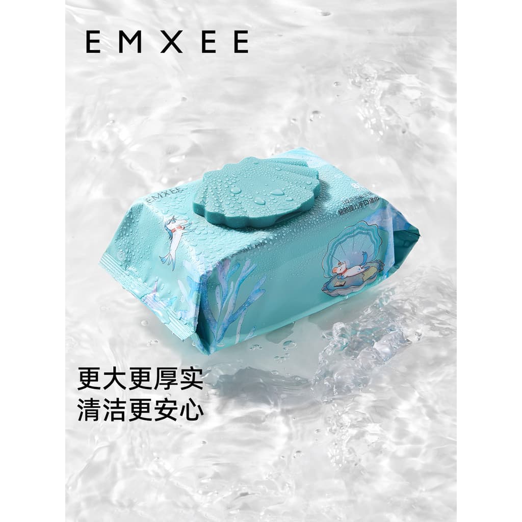 [Compre facilmente] 80 bombas 1 pacote Manxi Green Shell Lenços umedecidos para bebês Bebê Criança Mão Boca Tecido espec