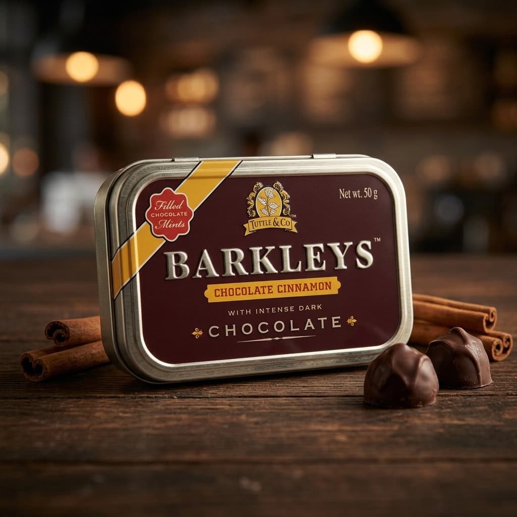 Bala Importada Barkleys Chocolate Canela Pastilha Recheada Holandesa 50g