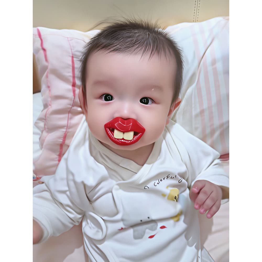 Bebê engraçado chupeta brinquedos engraçados 0 a 6 meses Anti-cólica cabeça plana bebê complicado Spoof brinquedos