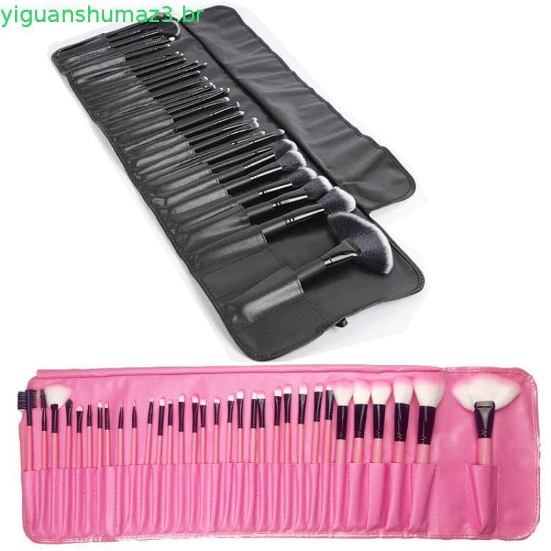 32 peças de pincéis de maquiagem com estojo, conjunto completo de ferramentas de beleza, kit cosmético completo da China