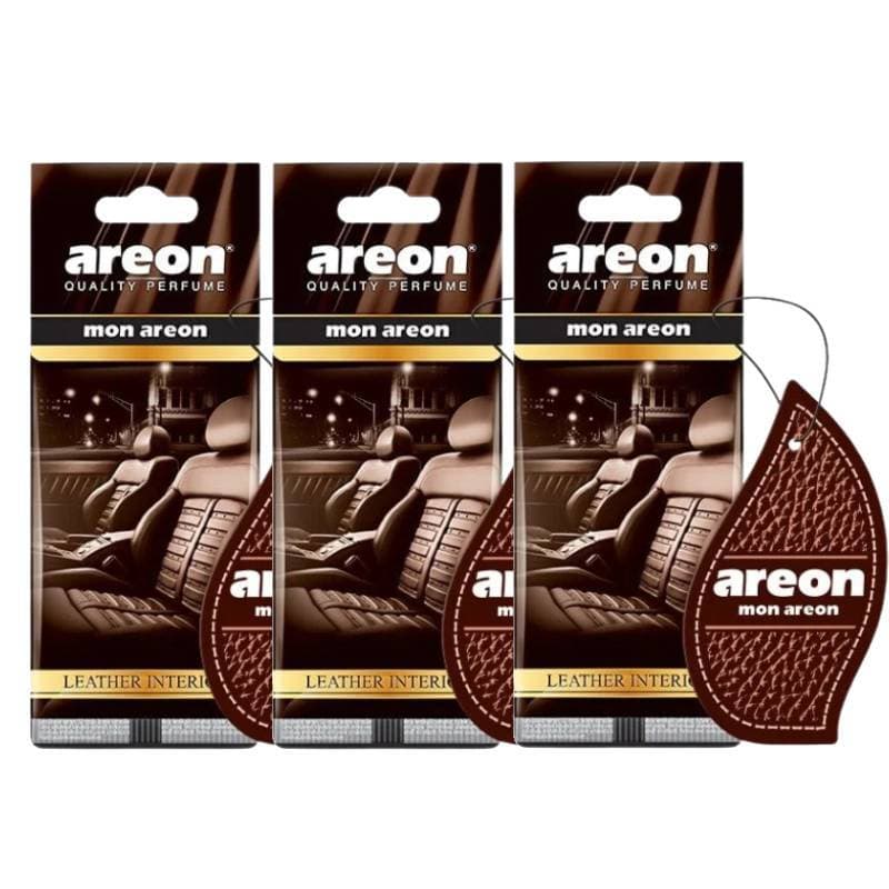 Kit 3 Aromatizante de Carro Mon Areon - Leather Interior