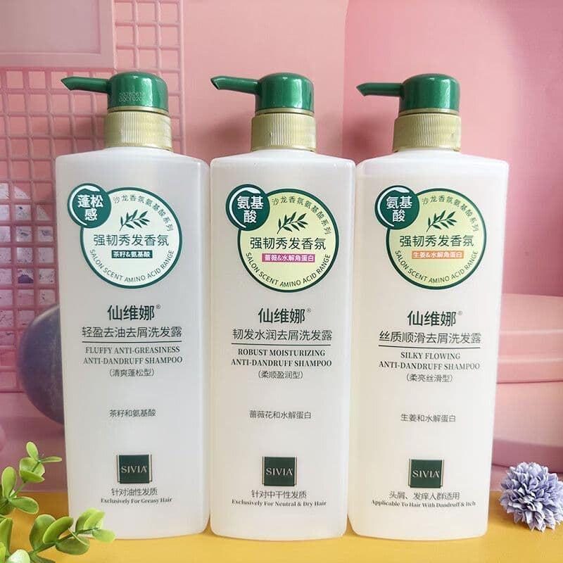 Senvina Shampoo Hidratante Anticaspa para Cabelo Resistente Refrescante Macio Brilhante Rico em Aminoácidos Shampoo
