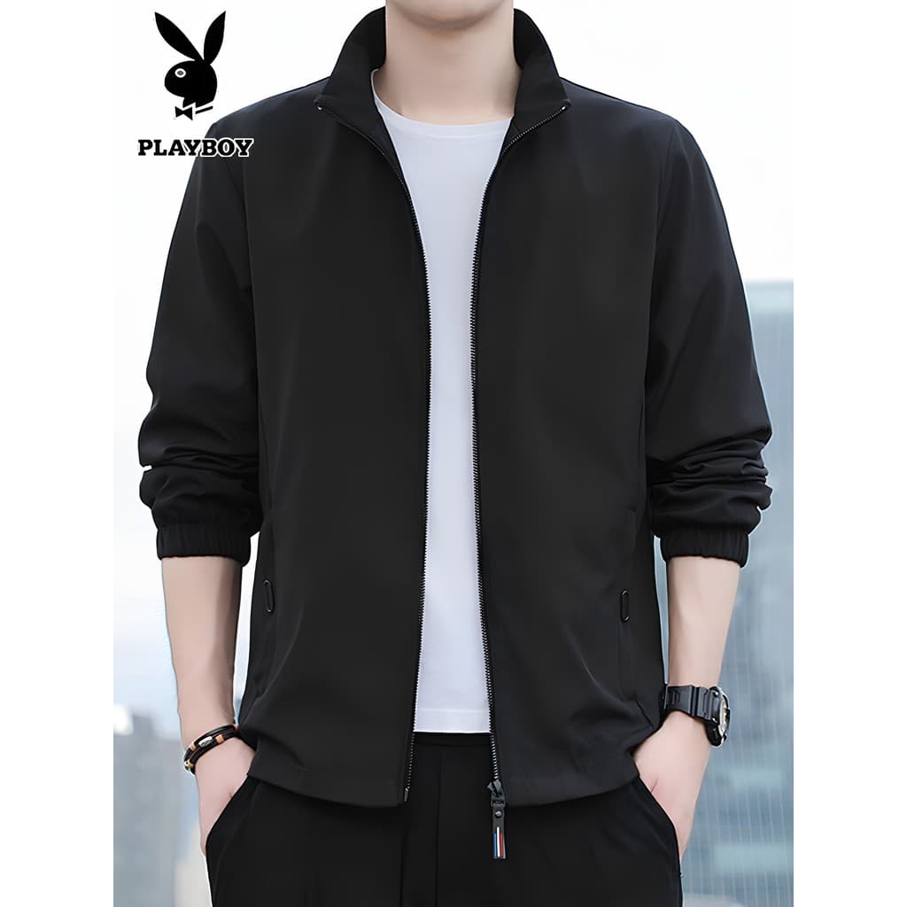 Playboy primavera outono jaqueta Casual masculina jaqueta cor sólida solta roupas masculinas versão coreana Street Wear 