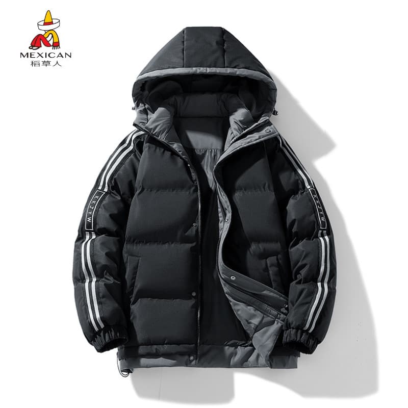 Espantalho jaqueta de inverno masculina para baixo jaqueta acolchoada espessada jaqueta de pão masculina inverno bonito 