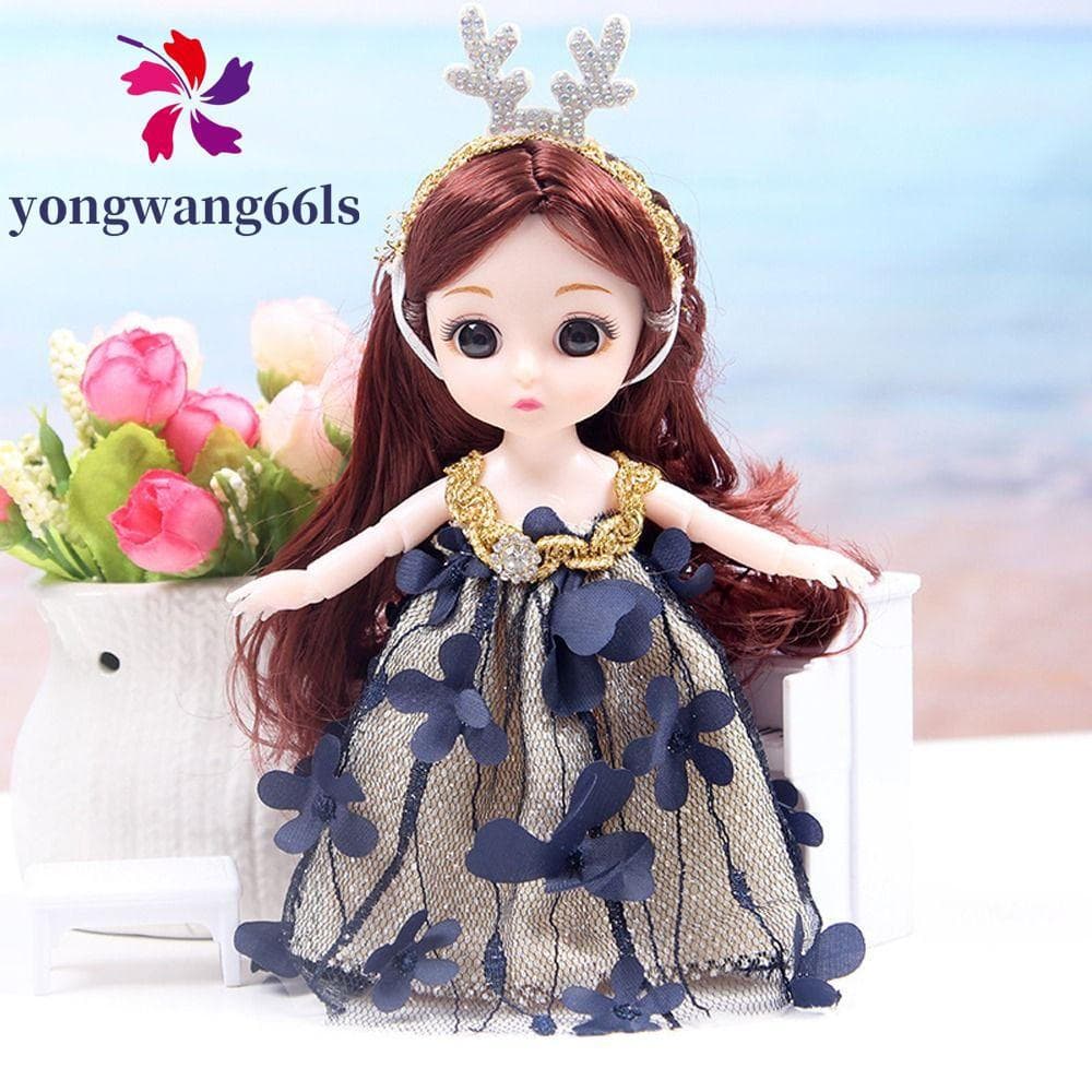 YONGWANG Boneca Para Meninas Mini Bonecas De Princesa Modelo Articulado Roupas De Vestir Brinquedos Conjunto De