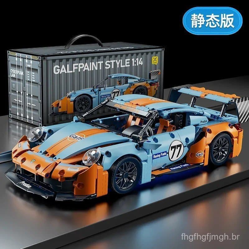 NFJO 1600 peças compatíveis com Lego, blocos de montar de carro esportivo Porsche 911, brinquedos para meninos, presente