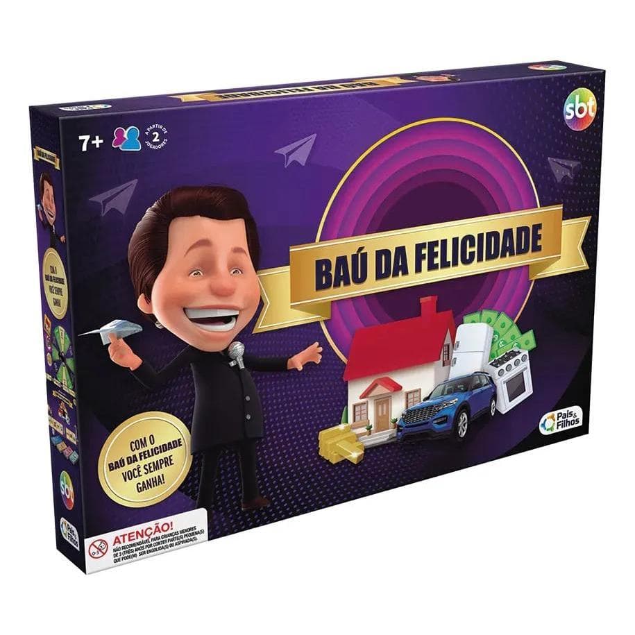 Jogo Baú Felicidade Tabuleiro Prêmios Família 