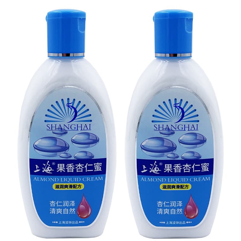 2 garrafas Shanghai Fruity Almond Honey 165g Loção hidratante corporal hidratante Loção corporal hidratante Loção