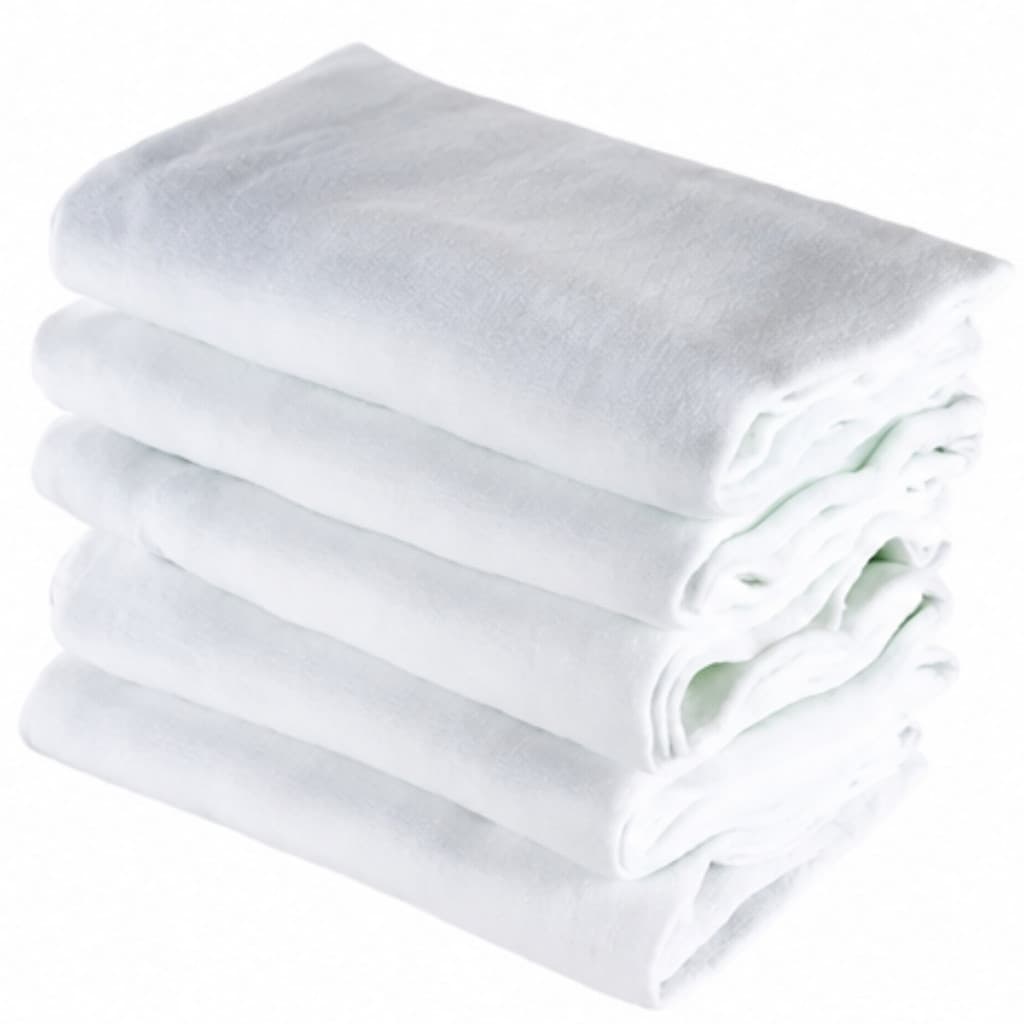 Kit 05 Fraldas de Pano 100% Algodão 60x60cm Bebê Enxoval Infantil Paninho Babete