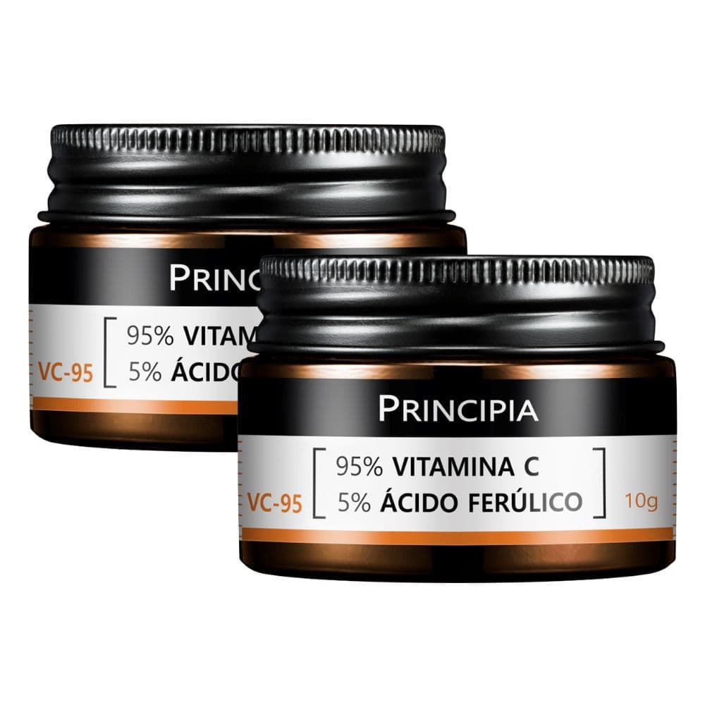 Kit 2 Vitamina Principia VC-95 Vitamina C e Ácido Ferúlico 10g