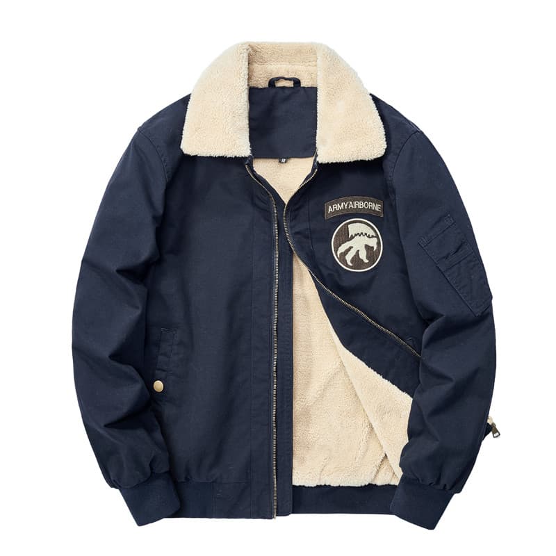 Jaqueta acolchoada de lã masculina, jaqueta curta de inverno americana, jaqueta acolchoada, gola de pele, jaqueta acolch