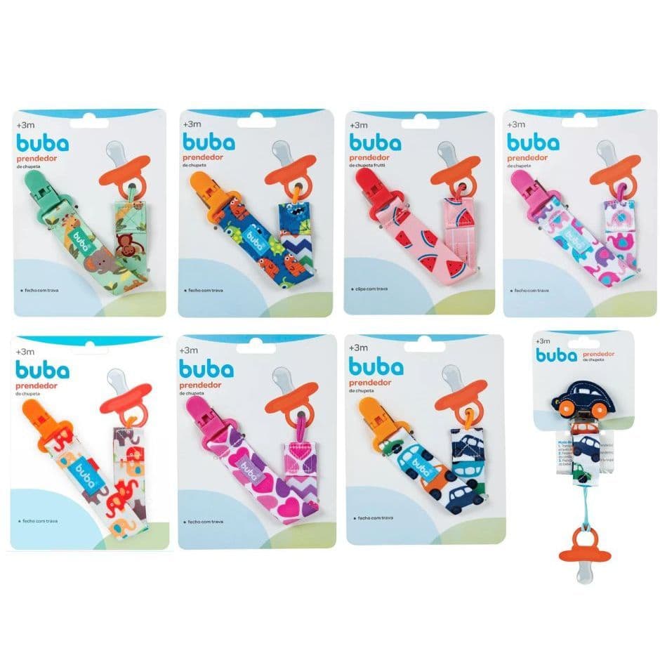 Prendedor de Chupeta Para Bebê Buba |  Prendedor De Chupeta Infantil | Recem Nascido | Maternidade