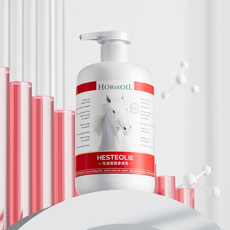 Zhiduo óleo de cavalo duplo hidratante loção corporal 500ml hidratante hidratante pele macia creme de cuidados com o cor