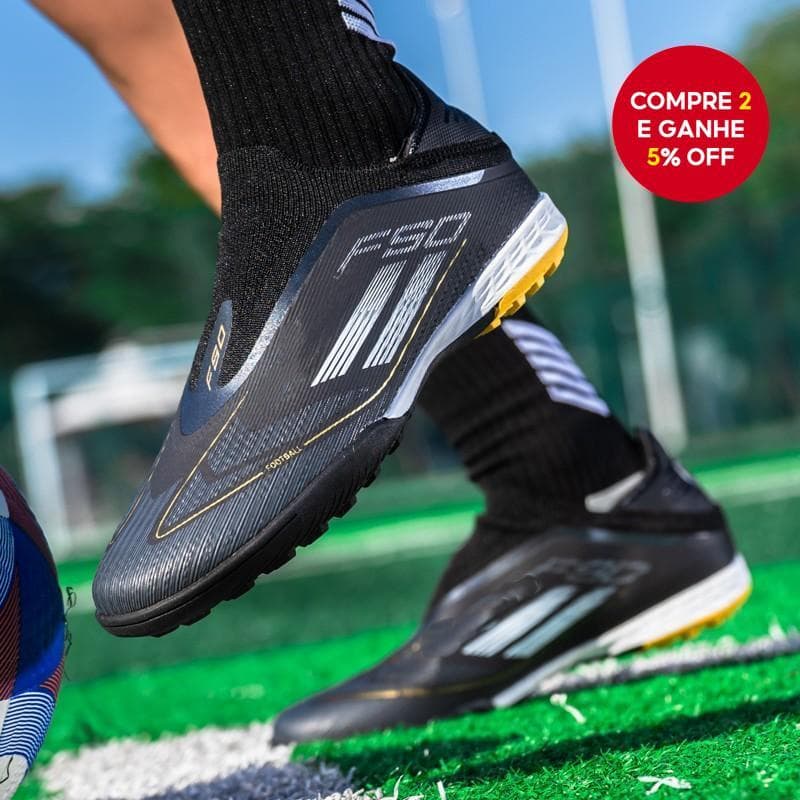 Novo F50 Chuteira de Futebol Adulta com Pregos Longos em TPU, Antiderrapante, para Treinamento Esportivo, Modelo FG