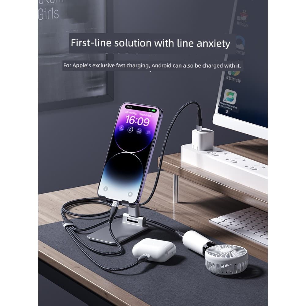 Carregador Celular USB‑C Importado Carregador rápido tipo c Kit Carregador + Cabo Tipo C Nengshi One para telefone celul