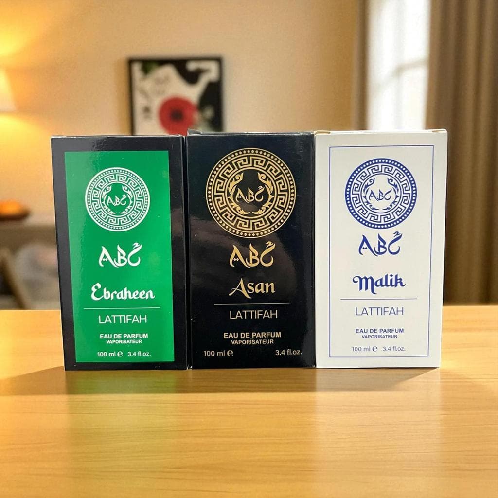 Conjunto de Perfume Masculino Árabe com 3 Peças - 100ml Cada, Fragrâncias Cítricas Importadas