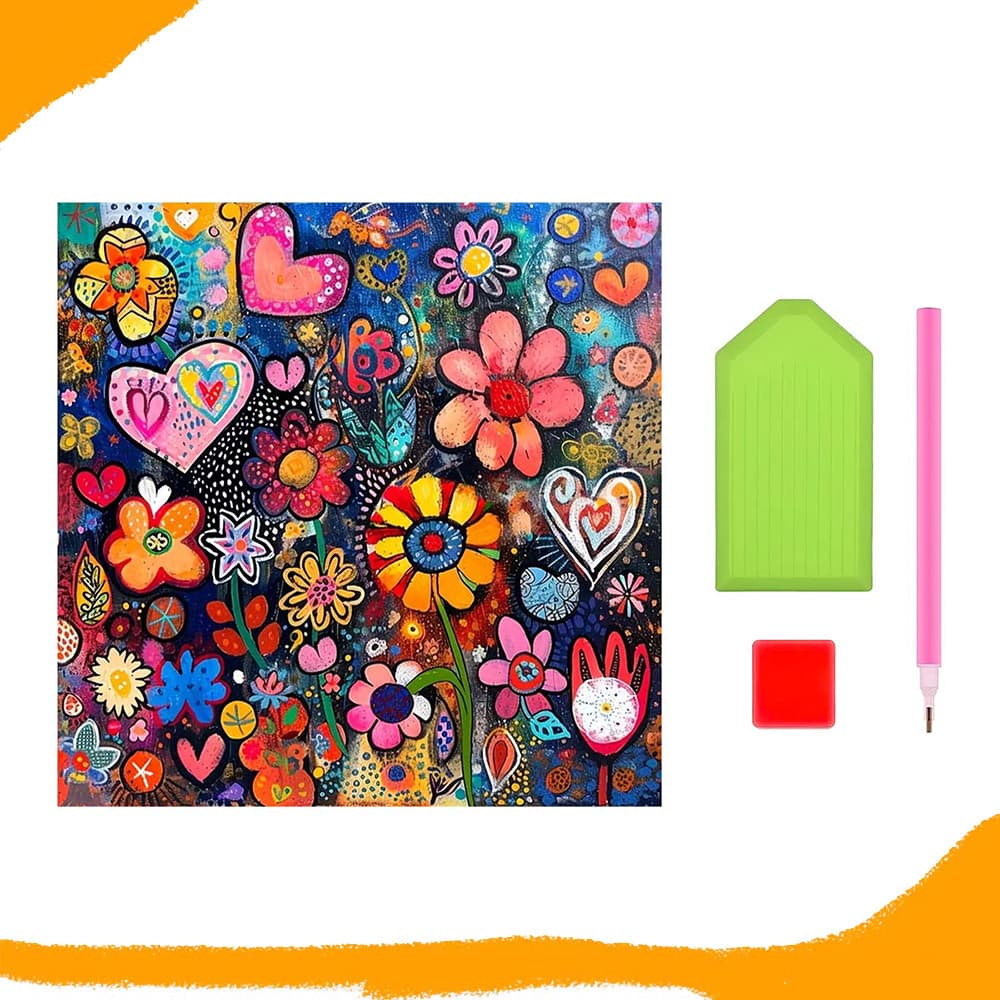 30 x 30cm, Pintura com diamantes quadrados 5D para adultos, Conjunto coloridos de arte com diamantes de Flores Coloridas